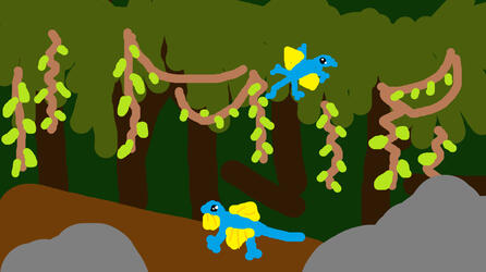 rainforest and flying lizards MS Paint rainforest and flying lizards MS Paint