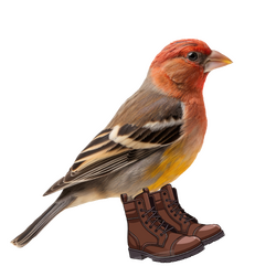 finch wearing boots finch wearing boots