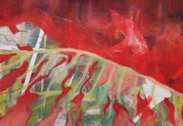 palma, mixed media (acrylic, conte crayon, acrylic medium) on paper