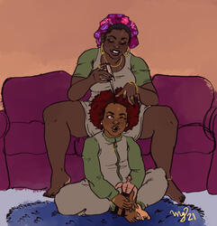 mother and son (illustration) mother and son (illustration)